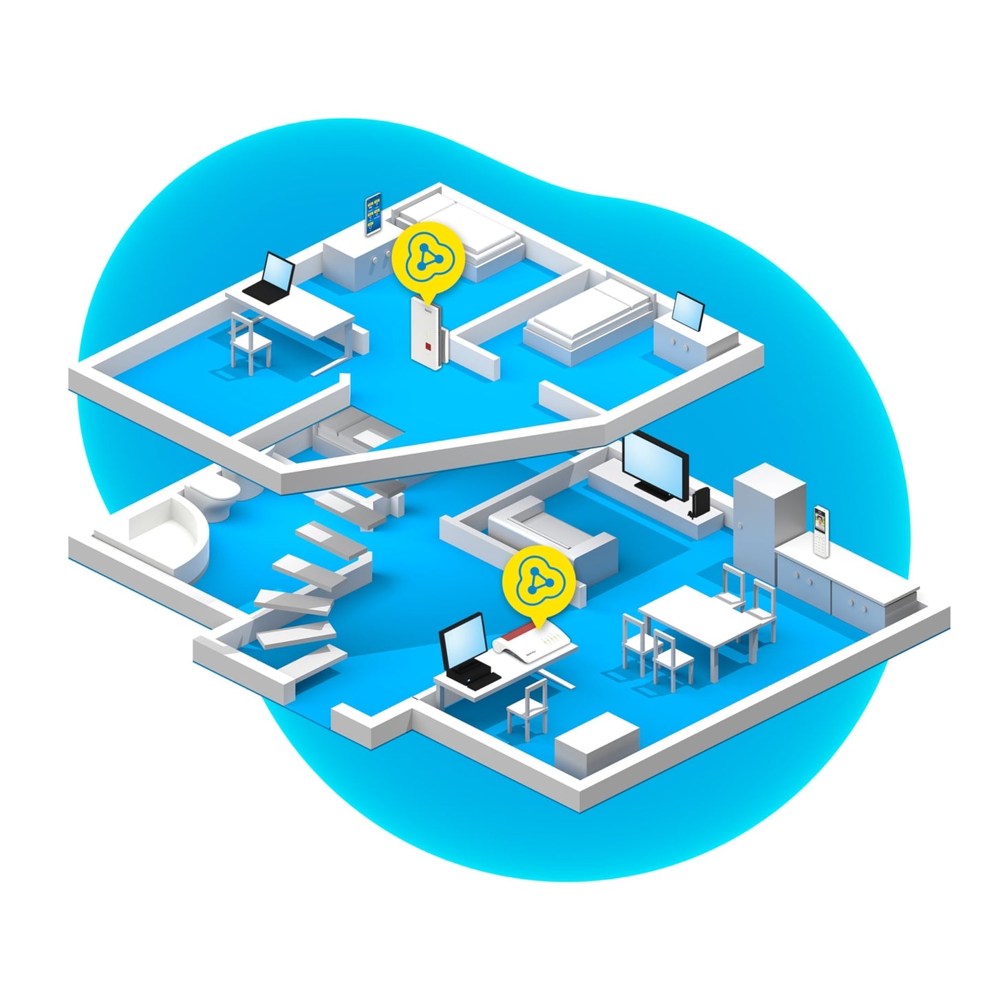 Repetidor WiFi – Doble Banda, hasta 2400 Mbps, con Puerto LAN